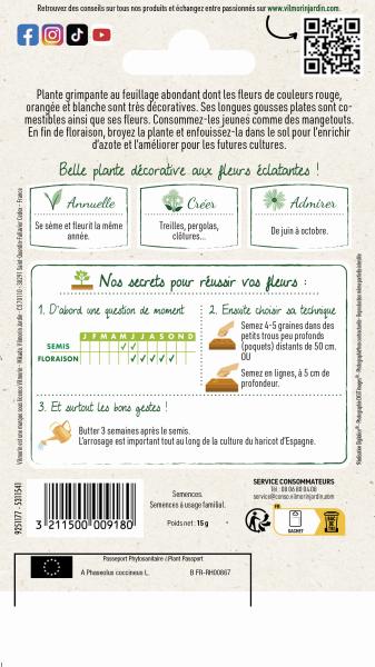 Fleurs - Haricot d'Espagne Varié - MEDIA_PACKAGING_VERSO
